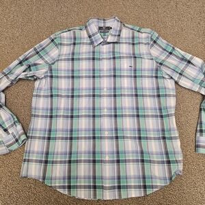 Vineyard Vines Shirt Mens Extra Large Long Sleeve‎ Plaid Slim Fit Tucker Shirt